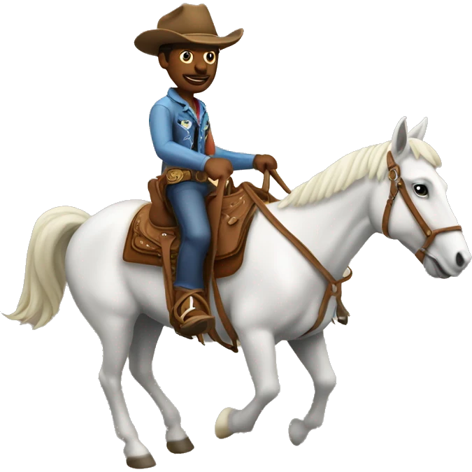 Cowboy riding a horse  emoji