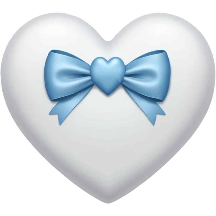 heart with a bow, white emoji