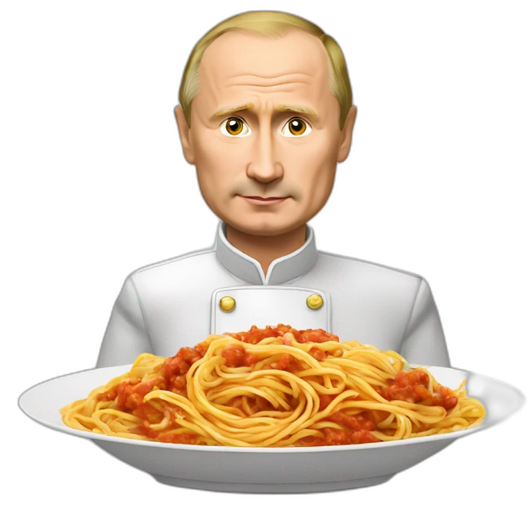 putin as spaghetti bolognese emoji