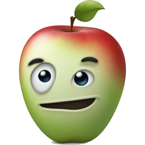 Apple with a little hat on emoji