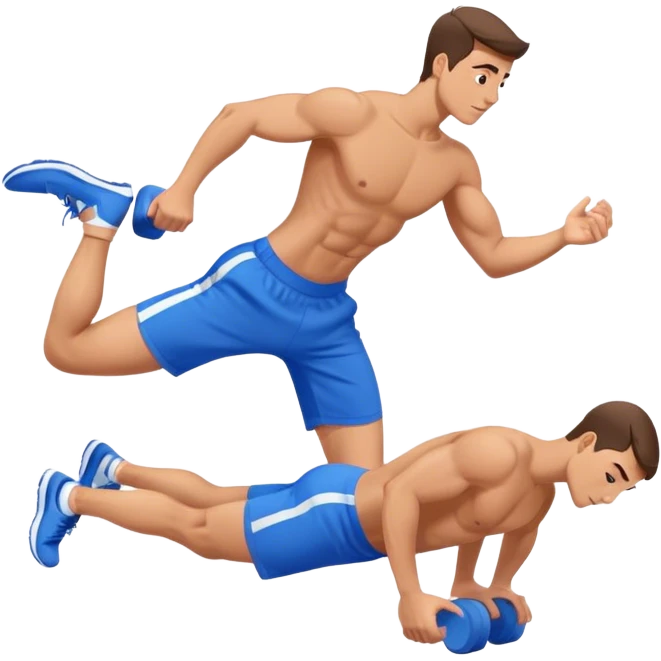 glute-bridges-exercise guy with blue shorts  emoji