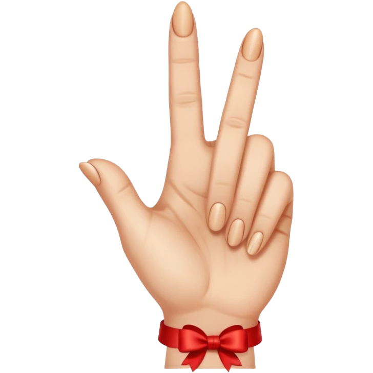 Orta parmak kurdeleli emoji