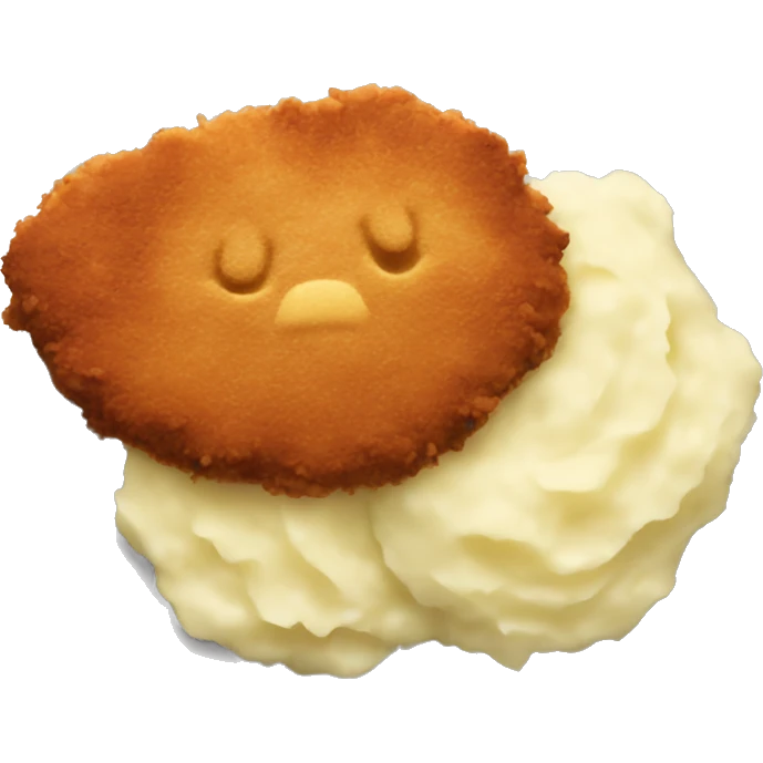 Cutlet with mashed potatoes emoji