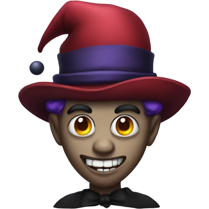 Vampire with a clown hat emoji