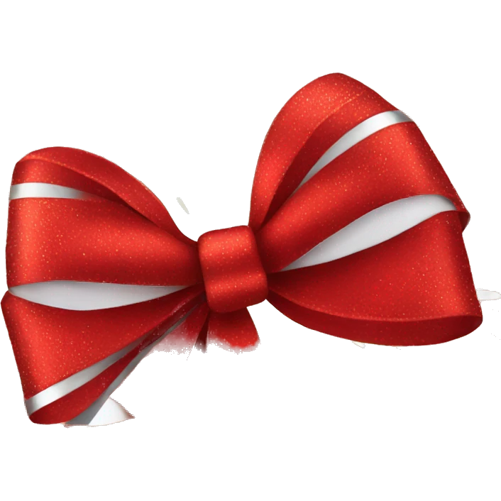New Year's shiny red bow  emoji