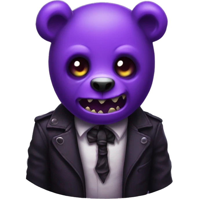 Undead Purple teddy bar goth emoji