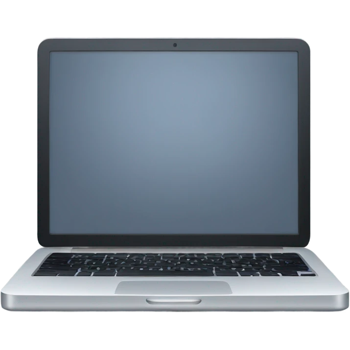 apple laptop with thin monitor emoji