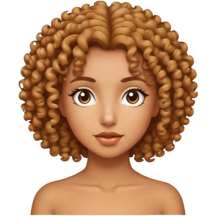 Curly hair girl emoji