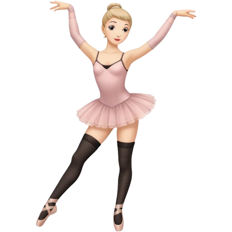Ballet dancer in thigh highs emoji