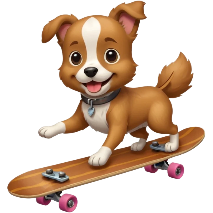 dog riding skateboard  emoji