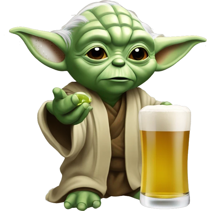 Yoda qui boie une bière  emoji