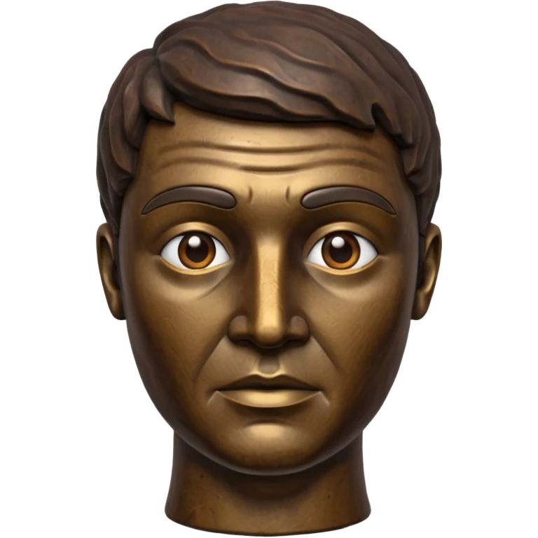bronze man head statue emoji