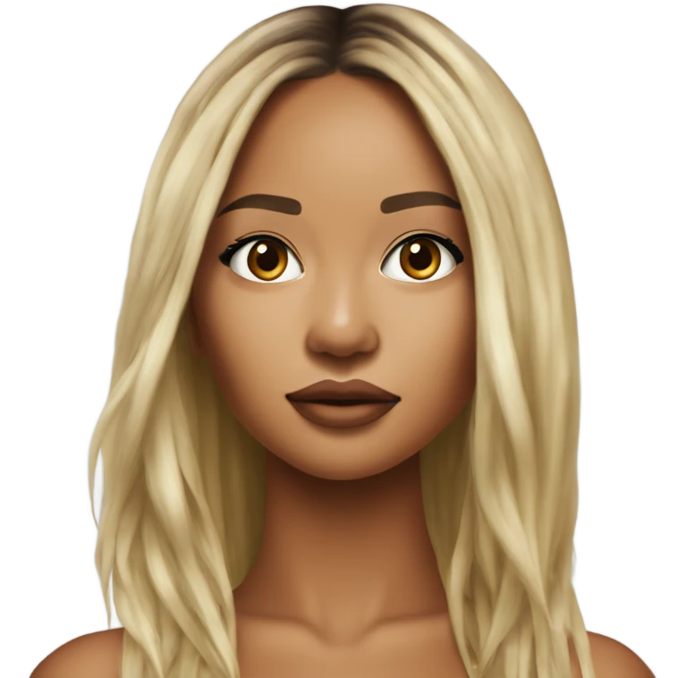 Hyper Realistic beautiful Karrueche Tran model photo  emoji