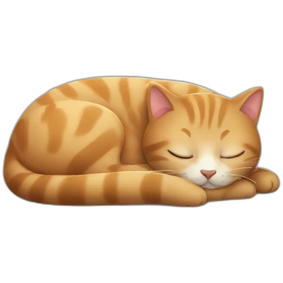 tigered cat sleeping emoji