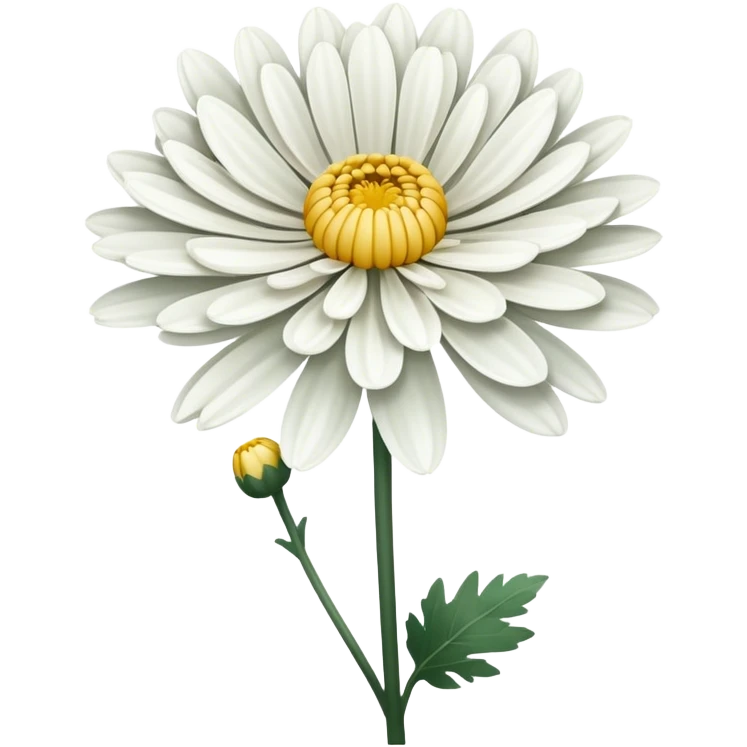 single Chrysanthemum flower, straight stem emoji
