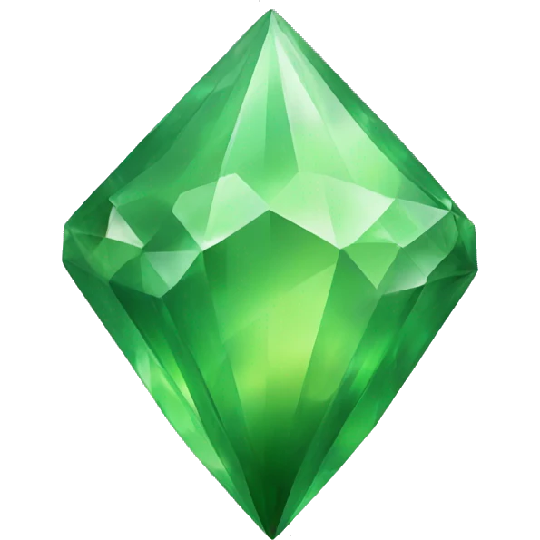 Yellow green transparent crystal emoji