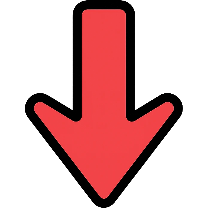 red arrow pointing down emoji