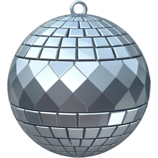 Silver party ball emoji
