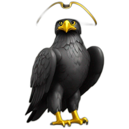 statue golden eagle with napoleon tricorne hat emoji