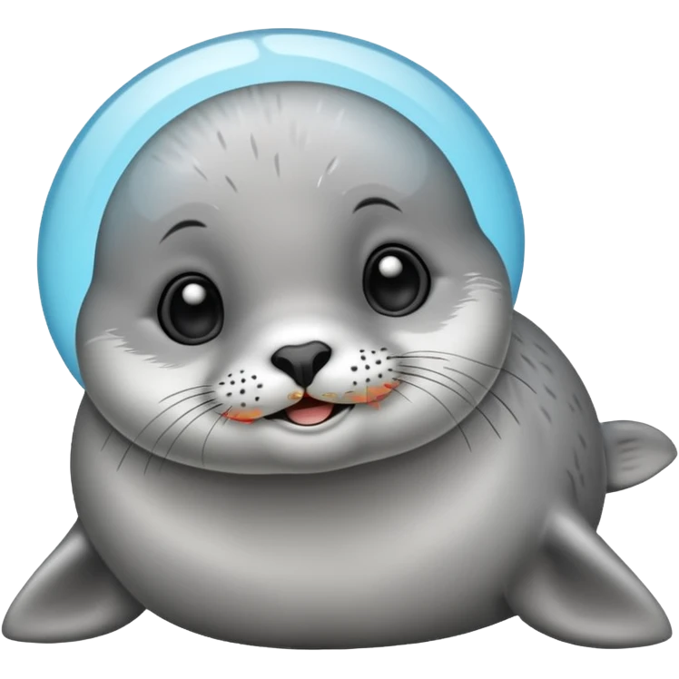 Cute smiling baby seal emoji