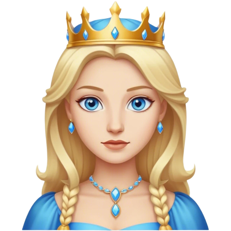 blonde queen blue eyes emoji