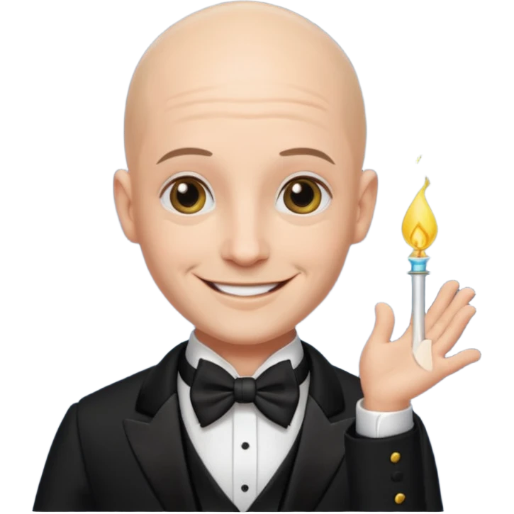 Magician bald  emoji
