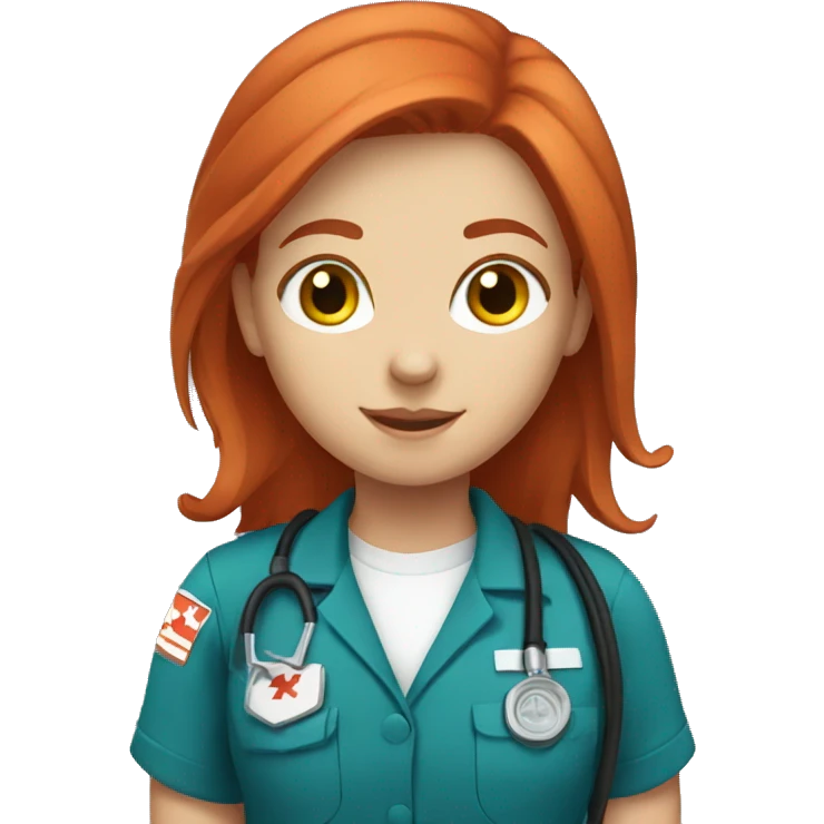 A redhead girl that is an emt emoji