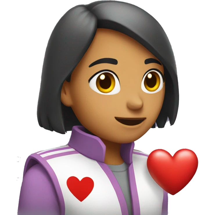 Chica haciendo un corazón  emoji