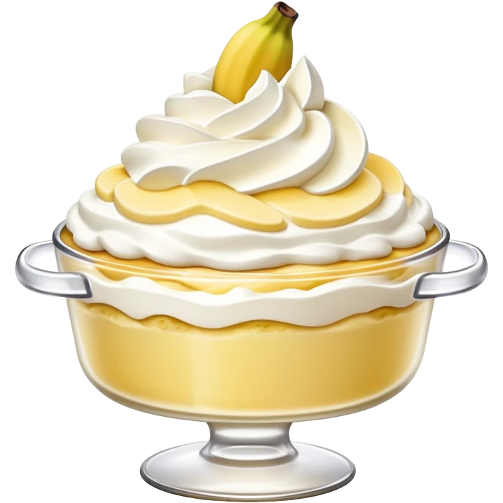 banana pudding with whipped cream topping emoji