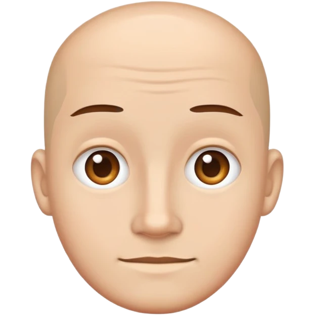 character with oval-shaped head with flat top emoji