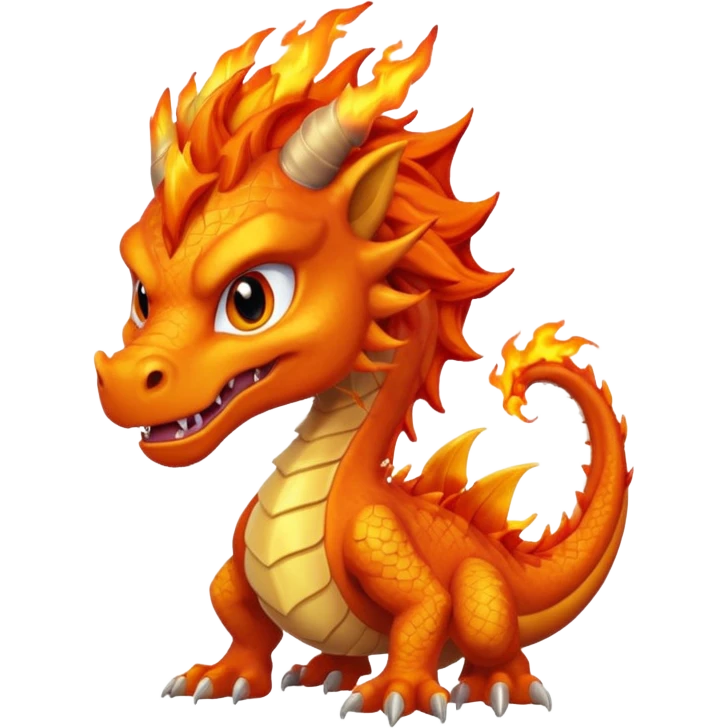 Sparky the flaming dragon emoji