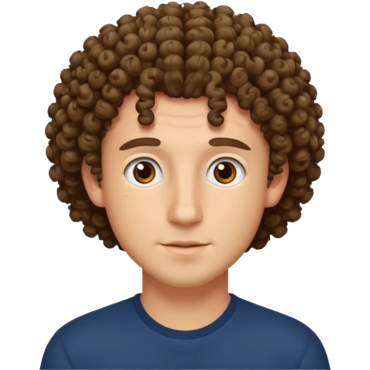 curly haired head cat man emoji