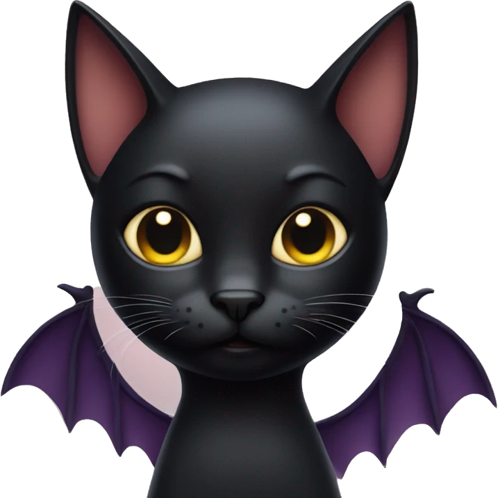 a black cat with tentacles and bat wings  emoji