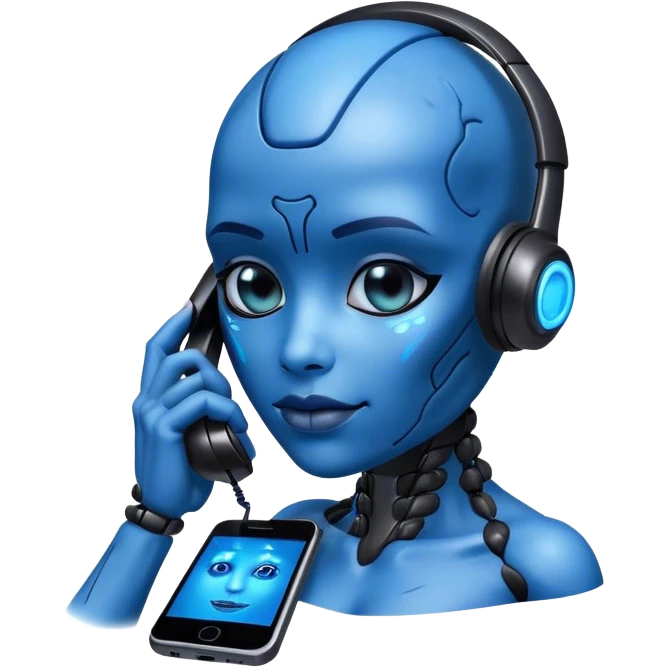 AI companion on the phone  emoji