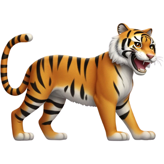 Tiger wearing Air Jordans and bedazzled teeth emoji