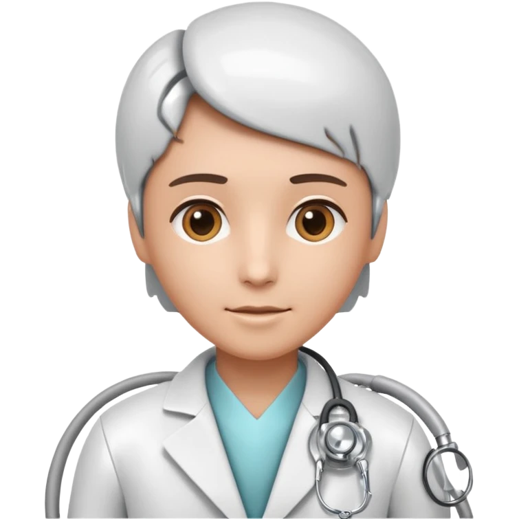 medical robot wearing a white coat and a stethoscope emoji
