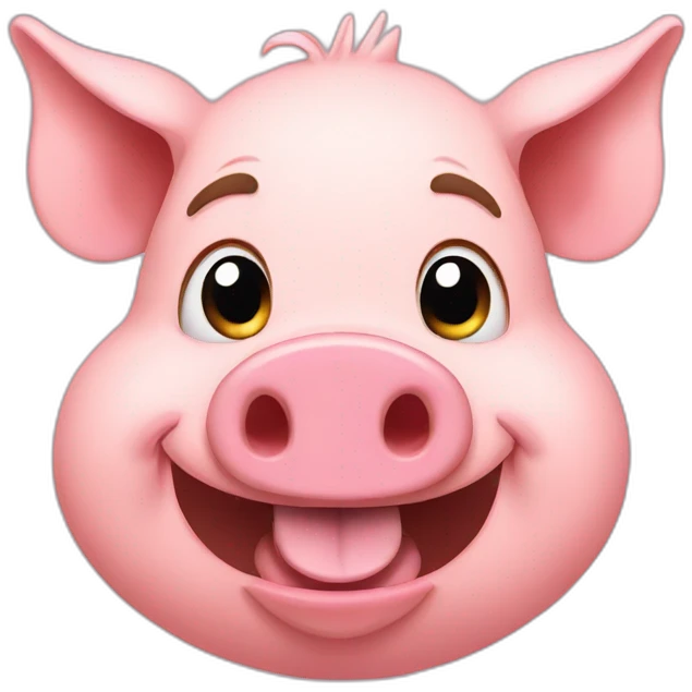 Funny pig emoji