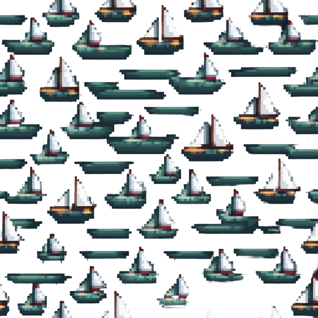 Bright and colorful sailing scene emoji
