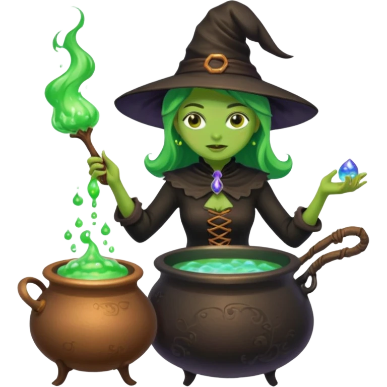green witch cooking potion emoji