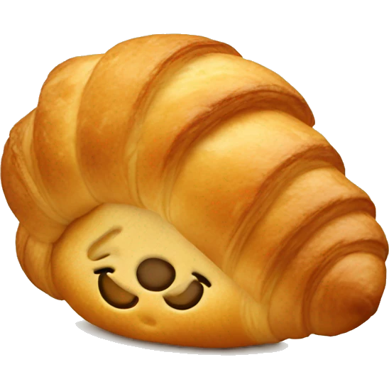 A croissant with a bow on it emoji