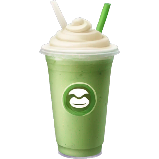 Iced matcha latte in to go cup  emoji