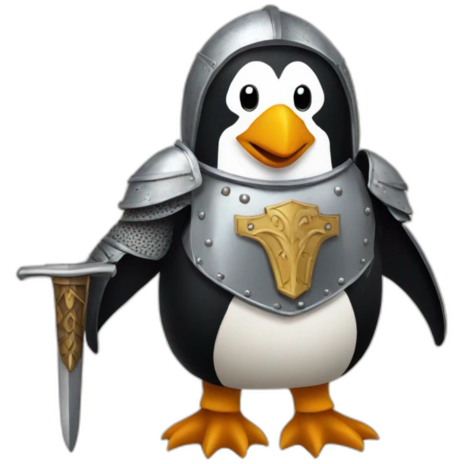 penguin medieval knight emoji