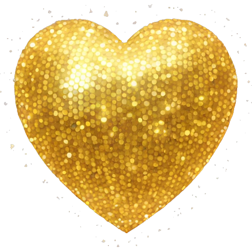 Glitter mirrorball heart emoji