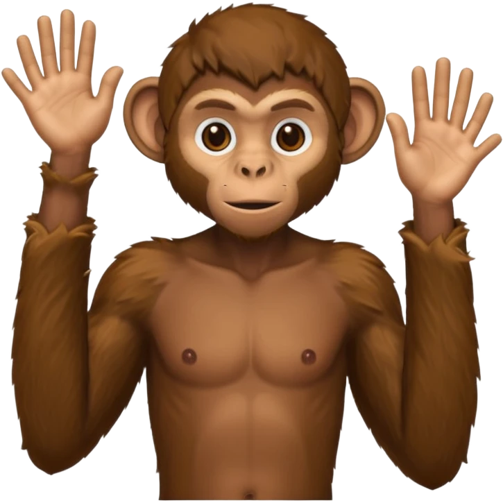 Make a black guy as a monkey emoji