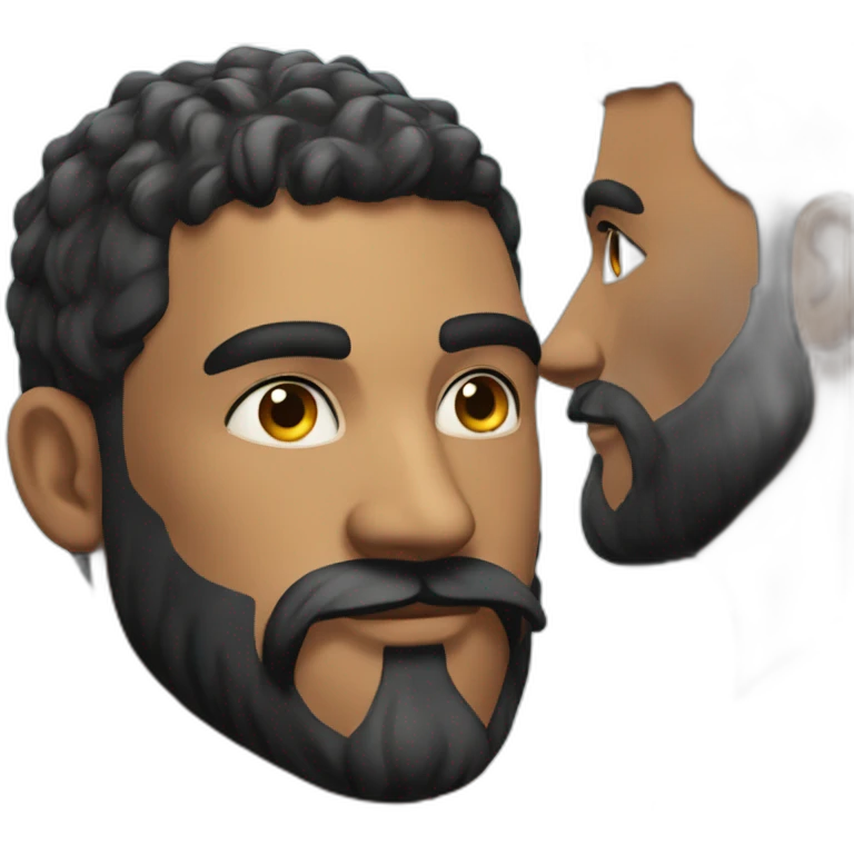 muscly swimmer black beard emoji