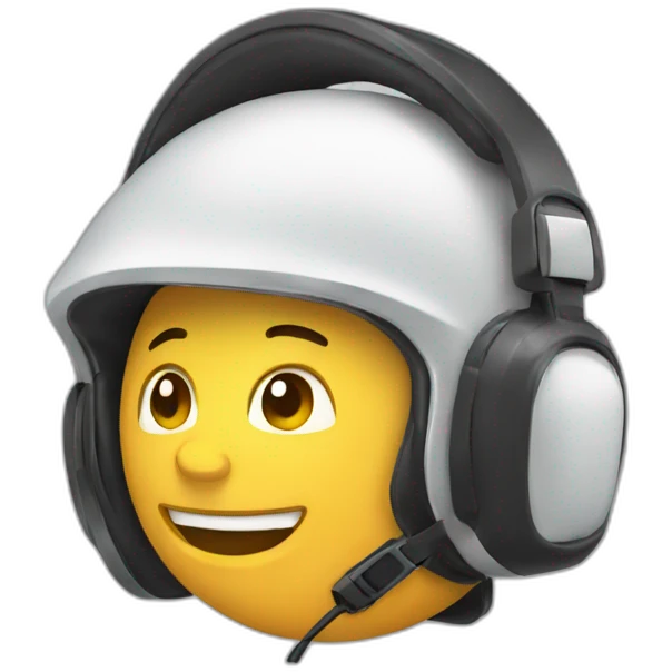 Chat avec casque emoji