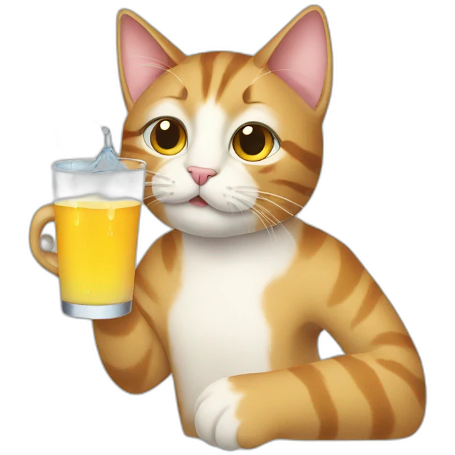 cat-drinking emoji