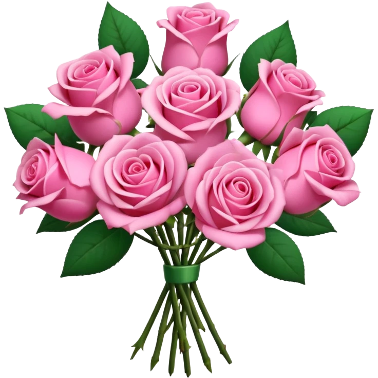 bouquet of pink roses emoji