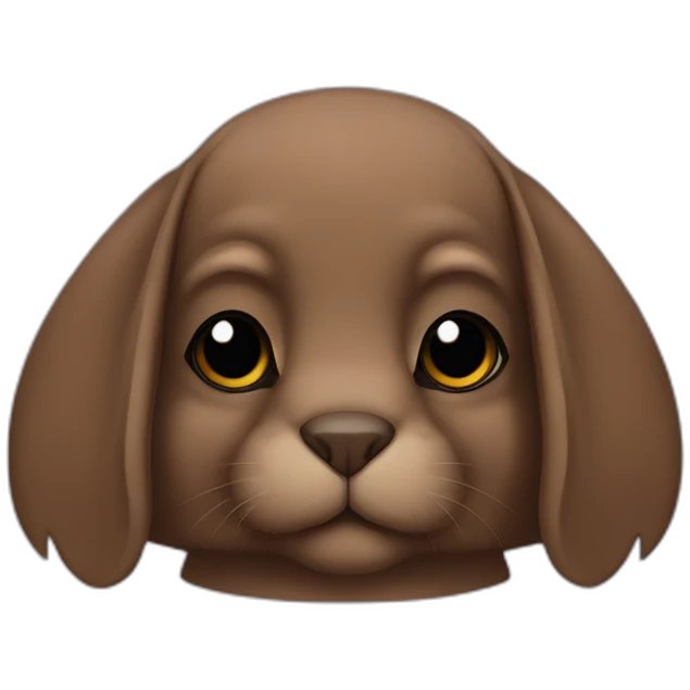 brown holland lop rabbit wearing batman mask emoji