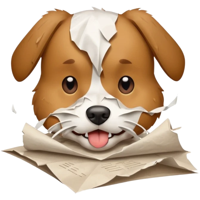 Dog ate homework  emoji